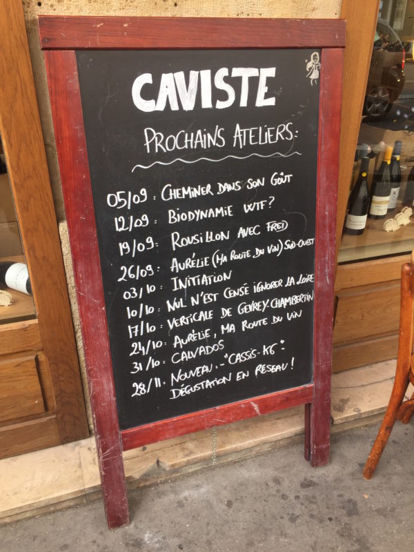 Ateliers septembre Caviste le Sourire au pied de l'échelle